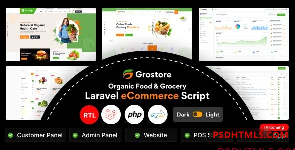 GroStore v2.6.0 - Food - Grocery Laravel eCommerce with Admin Dashboard 插件-尚睿切图网