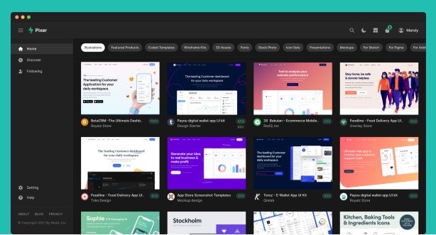 图片[1]-Pixer - React Laravel 电子商务多供应商数字市场-尚睿切图网